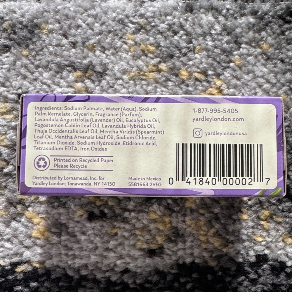 Yardley English Lavender Luxury Bath Bar Set NEW 🏷️ - Picture 3 of 3